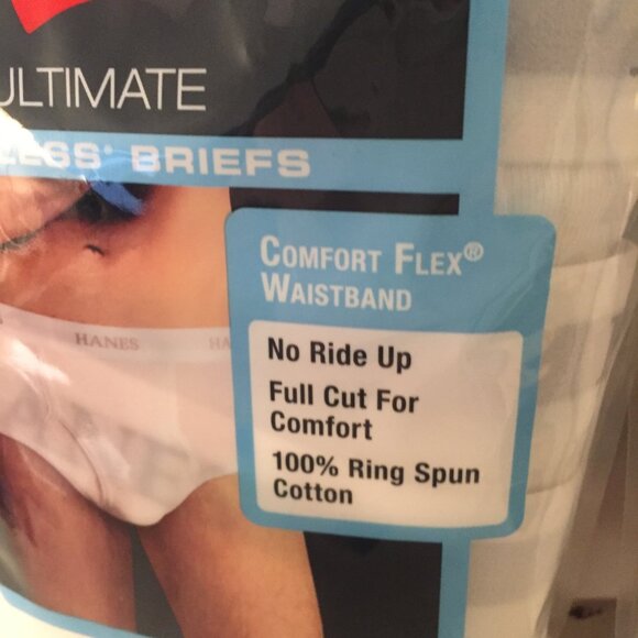 2 Packs 8 Mens Hanes Tagless Comfort Flex Waistband Briefs Size Large 2015 NEW! - Picture 2 of 9
